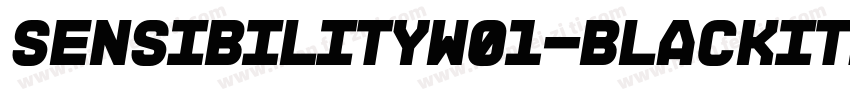SensibilityW01-BlackItalic Regular字体转换